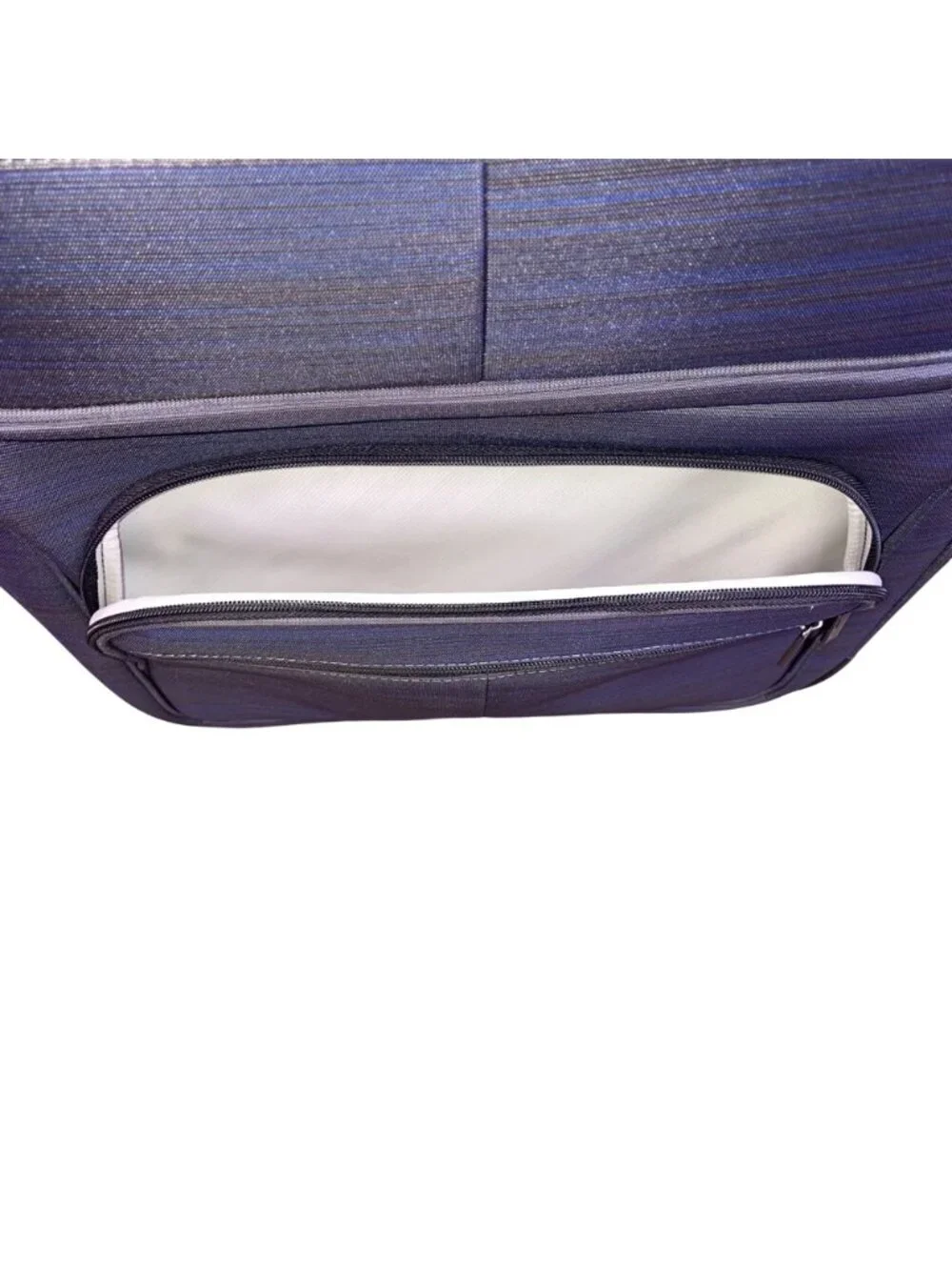 Ricardo Men’s Gray & Blue Blend Nylon 4-Wheel Spinner Expandable Travel Luggage